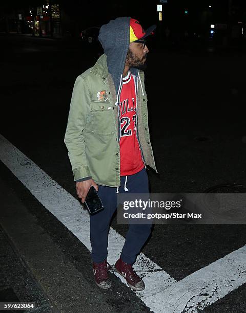 Kenneth Lucas of The Lucas Brothers is seen on August 28, 2016 at Katsuya Restaurant in Los Angeles, CA.