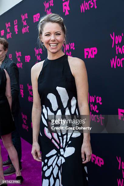 Actress Collette Wolfe arrives for the Premiere Of FXX's "You're The Worst" Season 3 at Neuehouse Hollywood on August 28, 2016 in Los Angeles,...