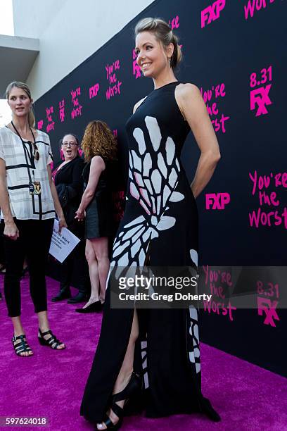 Actress Collette Wolfe arrives for the Premiere Of FXX's "You're The Worst" Season 3 at Neuehouse Hollywood on August 28, 2016 in Los Angeles,...