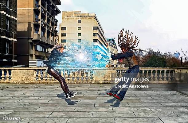 hadouken! - anatoleya stock pictures, royalty-free photos & images