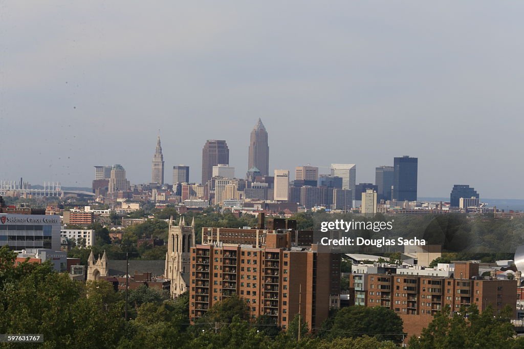 Distance view of the city of Cleveland