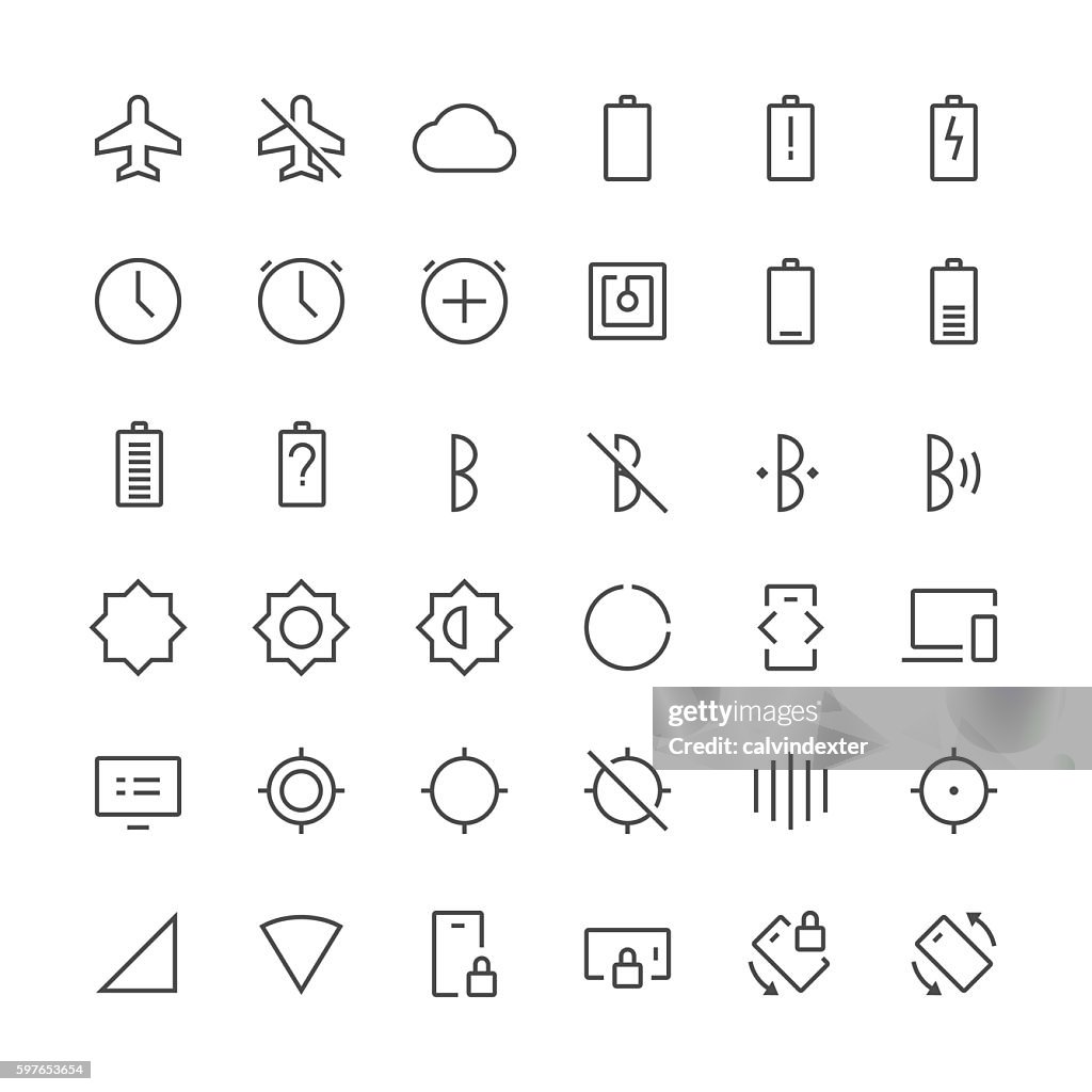 Device icons set 1 | Thin line series
