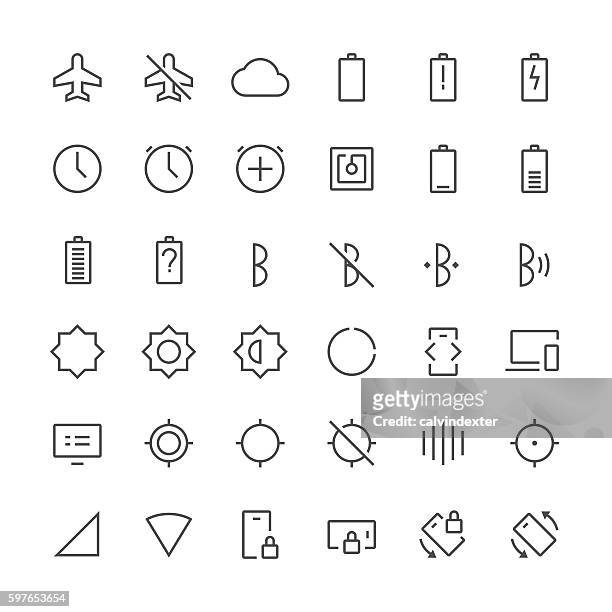 device icons set 1 | thin line series - nfc icon stock illustrations