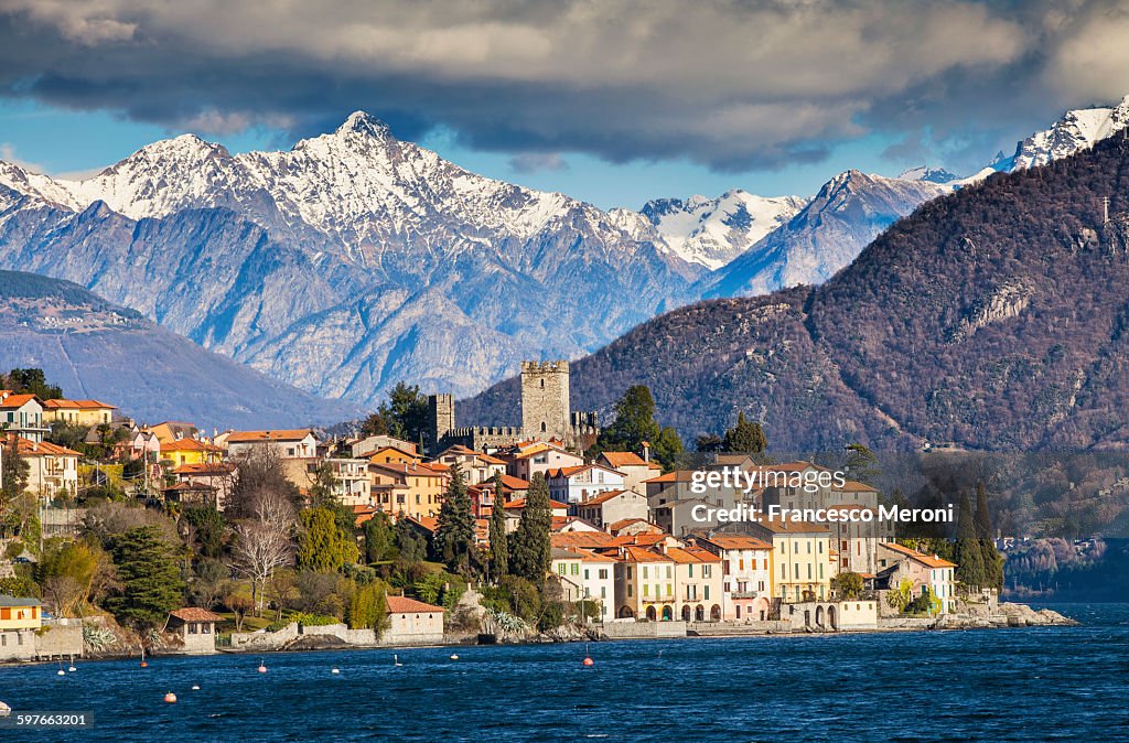 View of mountains and Lake Como, Italy