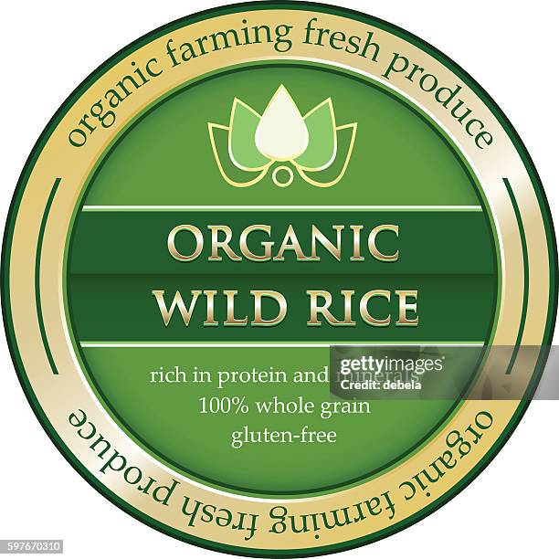 Organic Wild Rice Gold Label High-Res Vector Graphic