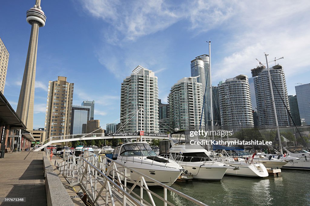 Marina at Simcoe Street Slip, Toronto's Harbourfront in Summer, Canada
