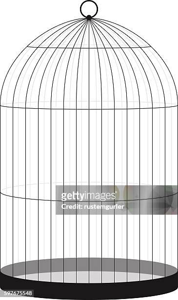 bird cage - cage stock illustrations