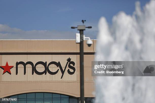 Signage is displayed outside a Macy's Inc. Department store at the Easton Town Center shopping mall in Columbus, Ohio, U.S., on Tuesday, Aug. 23,...