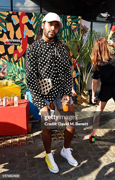 Cobbie Yates attends the Converse party at Notting Hill Carnival to celebrate the new carnival inspired Converse Custom Chuck Taylor All Stars,...