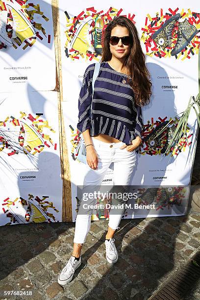 Sarah Ann Macklin attends the Converse party at Notting Hill Carnival to celebrate the new carnival inspired Converse Custom Chuck Taylor All Stars,...