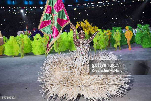Summer Olympics: View of dance performers during ceremonies at Maracana Stadium. Rio de Janeiro, Brazil 8/21/2016 CREDIT: Joe McNally