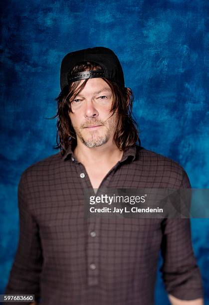 Actor Norman Reedus of AMC's 'The Walking Dead' is photographed for Los Angeles Times at San Diego Comic Con on July 22, 2016 in San Diego,...