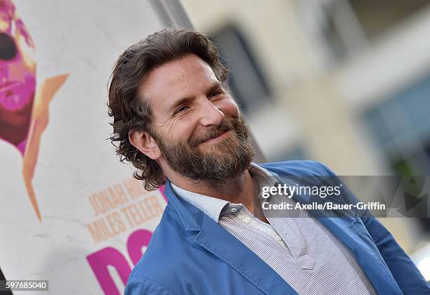 Actor Bradley Cooper arrives at the premiere of Warner Bros. Pictures' 'War Dogs' at TCL Chinese Theatre on August 15, 2016 in Hollywood, California.
