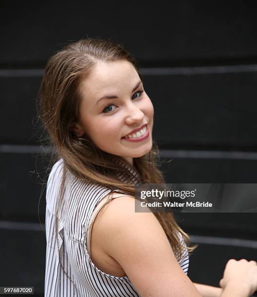 Emily Tate during a photo shoot for Broadway debuts in the revival of 'Cats' at the Neil Simon Theatre on August 29, 2016 in New York City.