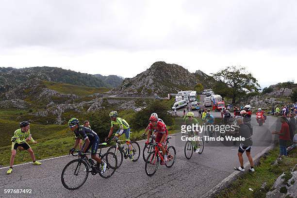 71st Tour of Spain 2016 / Stage 10 Illustration / Nairo QUINTANA / Alberto CONTADOR / Egor SILIN / Pierre ROLLAND / Landscape / Mountains / Lugones -...