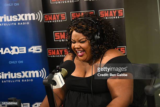 Actress Nicole Byer visits 'Sway in the Morning' on Eminem's Shade 45 at SiriusXM Studios on August 29, 2016 in New York City.