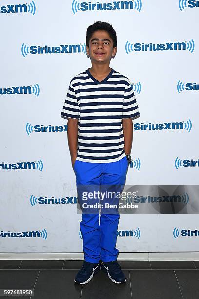 Actor Neel Sethi visits at SiriusXM Studios on August 29, 2016 in New York City.