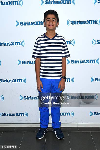 Actor Neel Sethi visits at SiriusXM Studios on August 29, 2016 in New York City.
