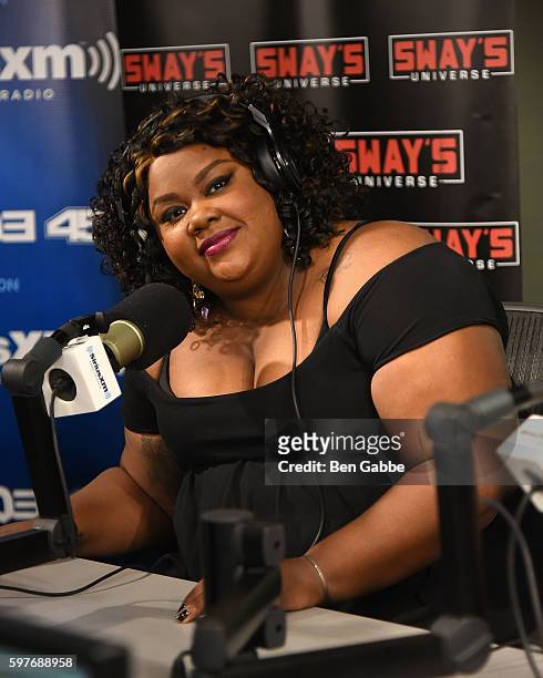 Actress Nicole Byer visits 'Sway in the Morning' on Eminem's Shade 45 at SiriusXM Studios on August 29, 2016 in New York City.