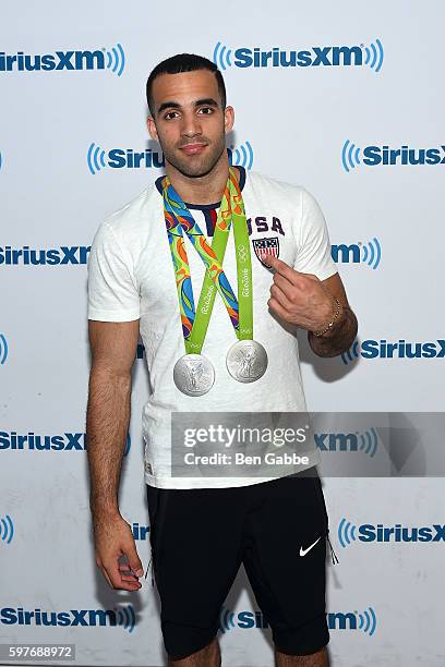 Gymnast Danell Leyva visits at SiriusXM Studio on August 29, 2016 in New York City.