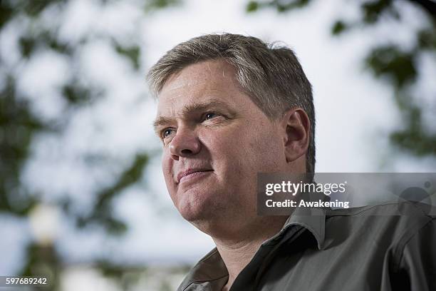 Ray Mears attends the Edinburgh International Book Festival on August 29, 2016 in Edinburgh, Scotland. The Edinburgh International Book Festival is...