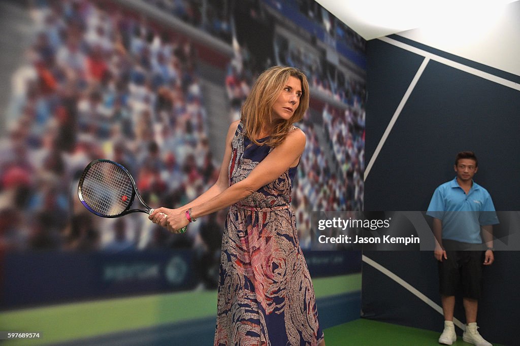 Monica Seles Surprises Fans Inside The American Express Pro Walk At The 2016 US Open