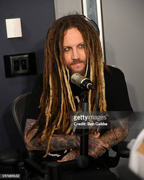 Musician Brian Welch of Korn visits at SiriusXM Studios on August 29, 2016 in New York City.