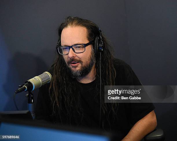 Musician Jonathan Davis of Korn visits at SiriusXM Studios on August 29, 2016 in New York City.