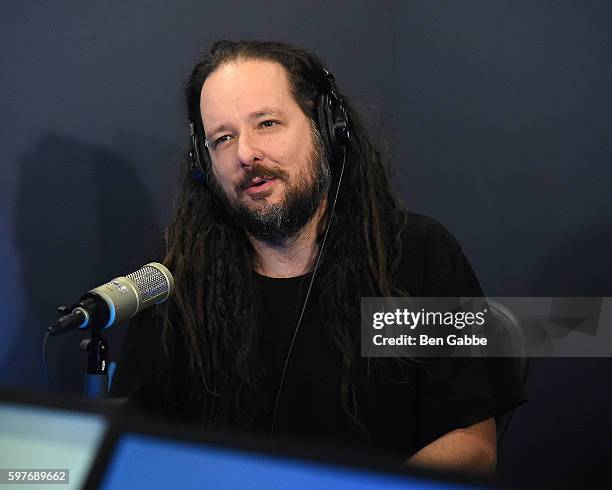 Musician Jonathan Davis of Korn visits at SiriusXM Studios on August 29, 2016 in New York City.