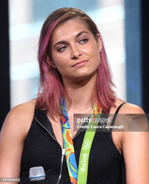 Monica Aksamit attends AOL Build Presents to discuss 2016 Rio Olympics at AOL HQ on August 29, 2016 in New York City.