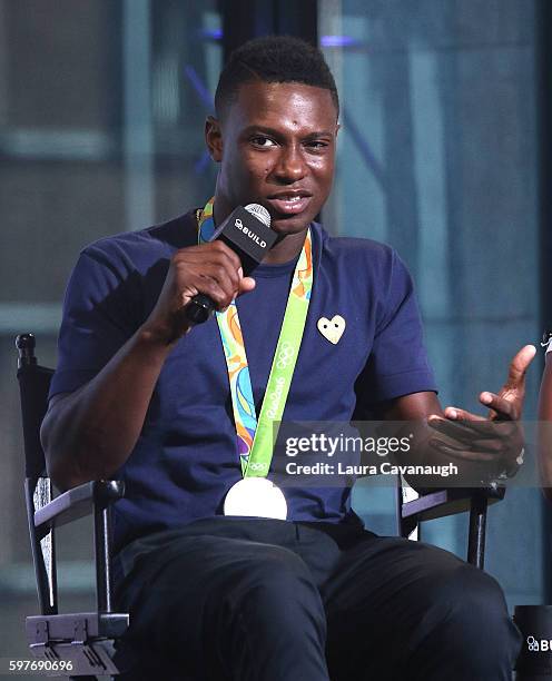 Daryl Homer attends AOL Build Presents to discuss the 2016 Rio Olympics at AOL HQ on August 29, 2016 in New York City.