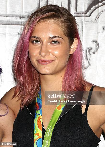 Monica Aksamit attends AOL Build Presents to discuss 2016 Rio Olympics at AOL HQ on August 29, 2016 in New York City.
