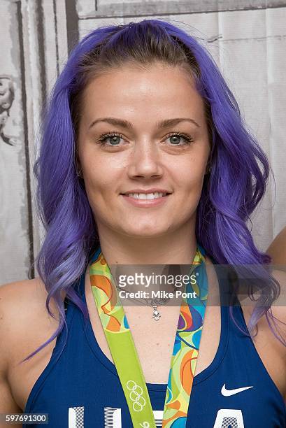 Olympic fencer Dagmara Wozniak attends the AOL Build Speaker Series to discuss 2016 Rio Olympic Fencing at AOL HQ on August 29, 2016 in New York City.