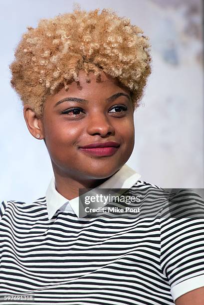 Olympic Fencer Nzingha Prescod attends the AOL Build Speaker Series to discuss 2016 Rio Olympic Fencing at AOL HQ on August 29, 2016 in New York City.