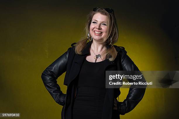 Writer, musician and visual artist Zoe Howe attends a photocall at Edinburgh International Book Festival at Charlotte Square Gardens on August 29,...