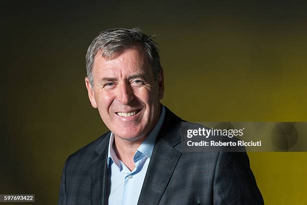 Irish author and former football goalkeeper Patrick 'Packie' Bonner attends a photocall at Edinburgh International Book Festival at Charlotte Square...