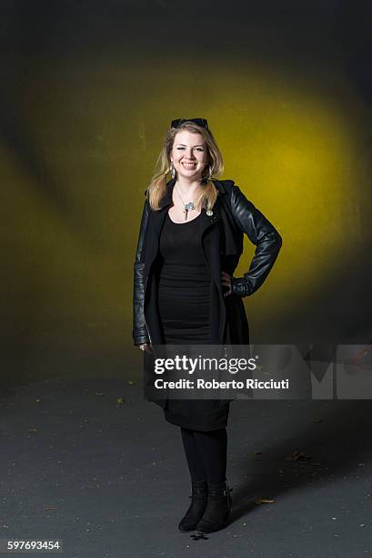 Writer, musician and visual artist Zoe Howe attends a photocall at Edinburgh International Book Festival at Charlotte Square Gardens on August 29,...