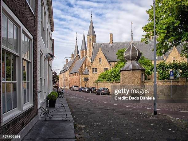 middeburg abbey - middelburg netherlands stock pictures, royalty-free photos & images