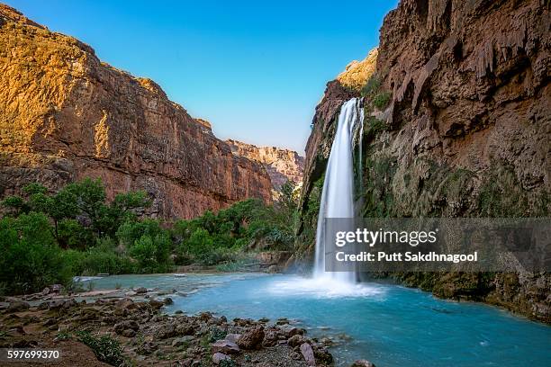 havasu falls - supai stock-fotos und bilder