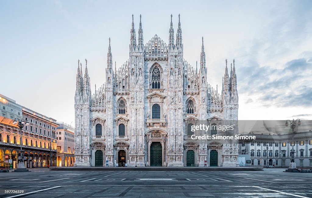 Milan Cathedral, Duomo di Milano at dawn