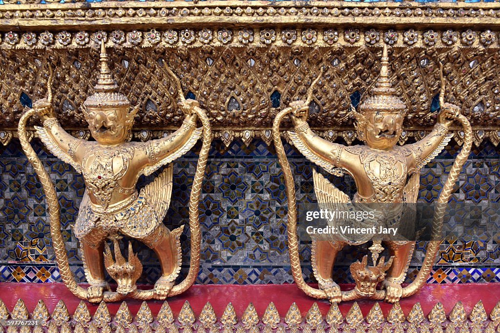 Garuda and Nagas at wat phra kaeo