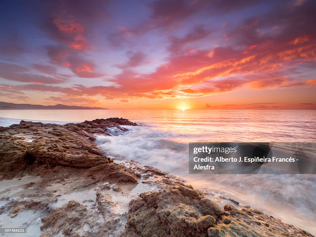 Playa Esmeralda sunrise and tide