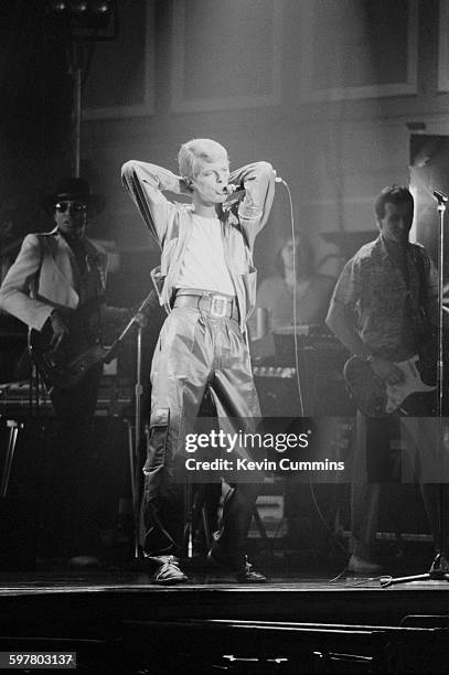 English singer-songwriter David Bowie performing at Newcastle City Hall, 15th June 1978.