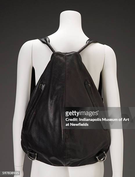Backpack/purse by manufacturer Comme des Garcons, 1980s. Gift of Ann M. Stack.