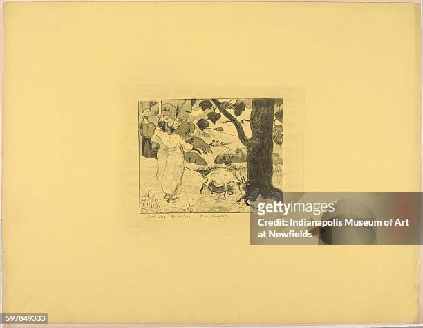 Martinique Pastorals by French artist Paul Gauguin , 1889. Caroline Marmon Fesler Fund, Beeler Fund, Anonymous Art Fund, Mr. And Mrs. William R....