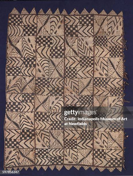 Tapa cloth by an unknown artist, early 1900s. Gift of the family of Mrs. Sidney Swinnerton, Danvers, Massachusetts.