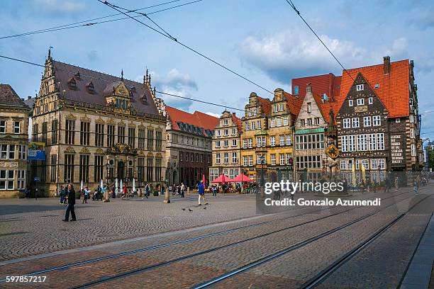 roland statue in bremen - rothenburg fotografías e imágenes de stock