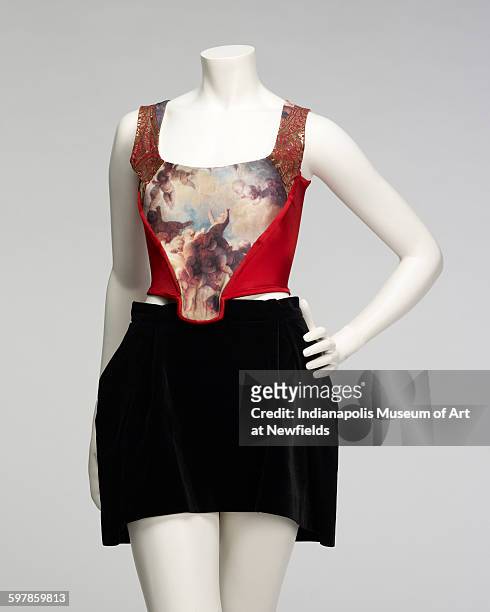 Bustier and mini skirt by British designer Vivienne Westwood, Autumn / Winter 1991-1992. Nancy Foxwell Neuberger Acquisition Endowment Fund.