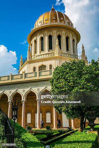 shrine of the bab in israel - terraces of the shrine of the báb stock pictures, royalty-free photos & images