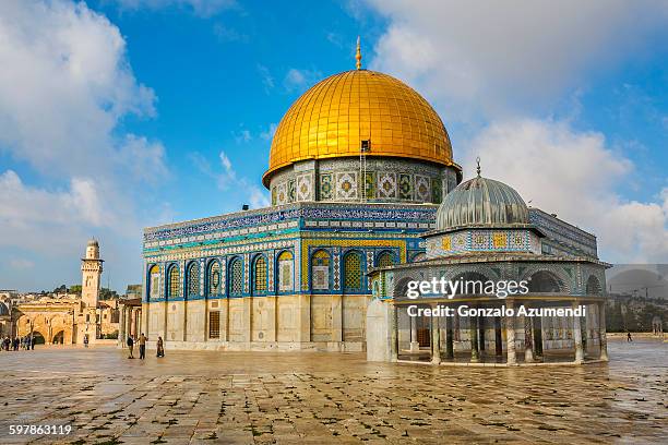 dome of the rock in jersulalem - jerusalem stockfoto's en -beelden